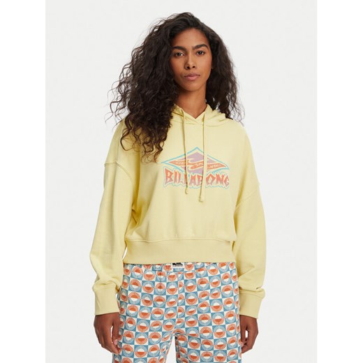 Billabong Bluza All Time EBJFT00146 Żółty Boxy Fit ze sklepu MODIVO w kategorii Bluzy damskie - zdjęcie 184215789