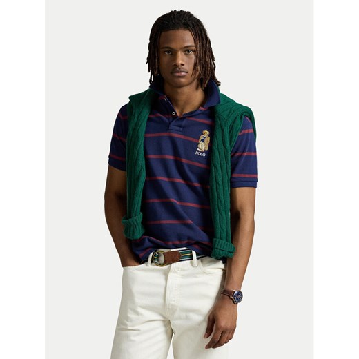 Polo Ralph Lauren Polo 710971839001 Granatowy Custom Slim Fit ze sklepu MODIVO w kategorii T-shirty męskie - zdjęcie 184215857
