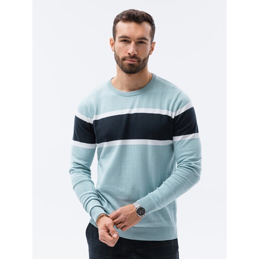 Sweter męski - jasnoniebieski V7 E190 XL wyprzedaż ombre