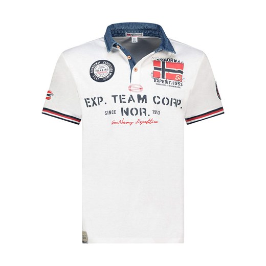 Geographical Norway Koszulka polo &quot;Koptaine&quot; w kolorze białym ze sklepu Limango Polska w kategorii T-shirty męskie - zdjęcie 184216927