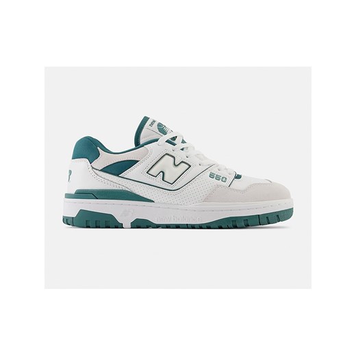 New Balance Skórzane sneakersy &quot;550&quot; w kolorze biało-zielonym ze sklepu Limango Polska w kategorii Buty sportowe męskie - zdjęcie 184217088