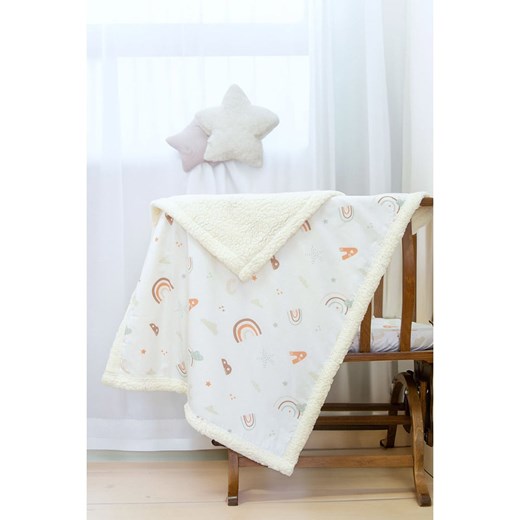 Colourful Cotton Kocyk renforcé &quot;Abc&quot; w kolorze biało-pomarańczowo-brązowym ze sklepu Limango Polska w kategorii Tekstylia - zdjęcie 184217236