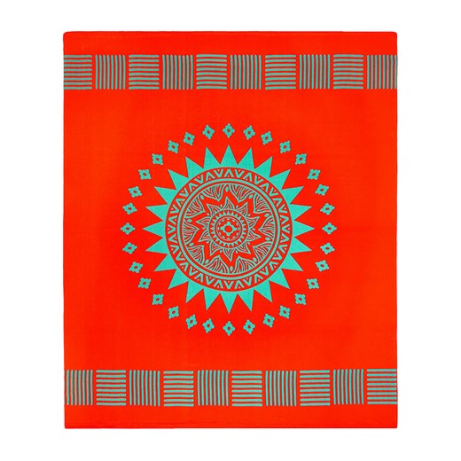 Le Comptoir de la Plage Ręcznik plażowy &quot;Solari&quot; w kolorze pomarańczowym - 170 x 140 cm ze sklepu Limango Polska w kategorii Ręczniki - zdjęcie 184217296