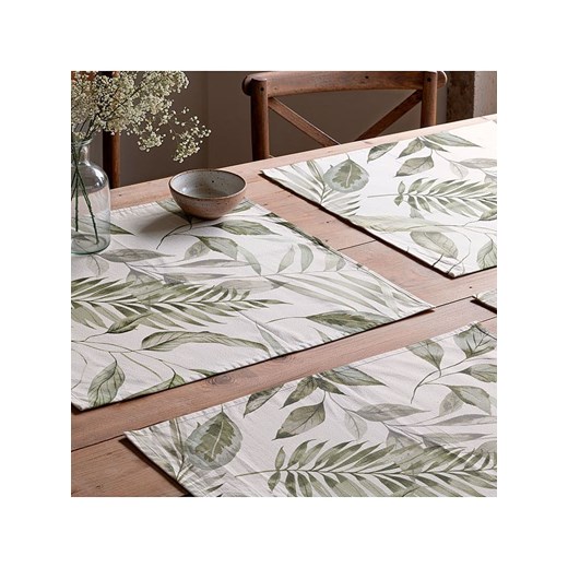 Mint Rugs Podkładki stołowe (2 szt.) "Davy" w kolorze kremowo-zielonym Mint Rugs onesize wyprzedaż Limango Polska