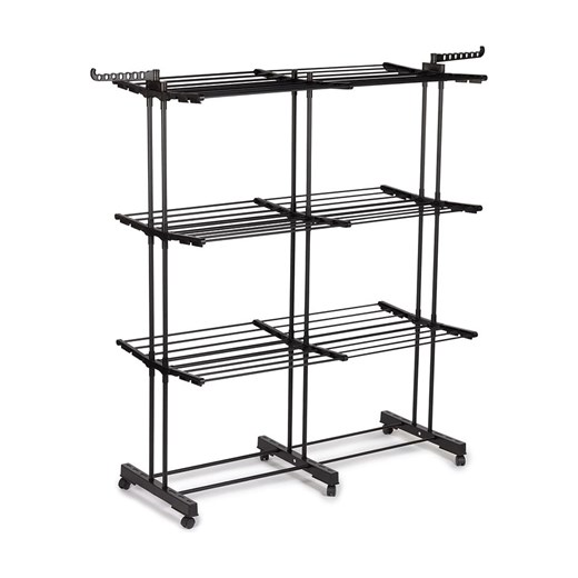 Vitapur Suszarka &quot;Duo&quot; w kolorze czarnym na ubrania - 134 x 170 x 65 cm ze sklepu Limango Polska w kategorii Akcesoria łazienkowe - zdjęcie 184217756