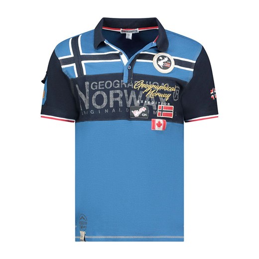 Geographical Norway Koszulka polo &quot;Karadock&quot; w kolorze niebieskim ze sklepu Limango Polska w kategorii T-shirty męskie - zdjęcie 184217925