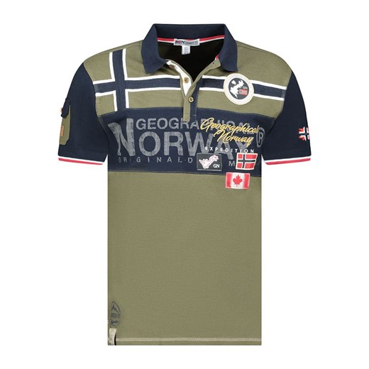 Geographical Norway Koszulka polo &quot;Karadock&quot; w kolorze khaki ze sklepu Limango Polska w kategorii T-shirty męskie - zdjęcie 184217937