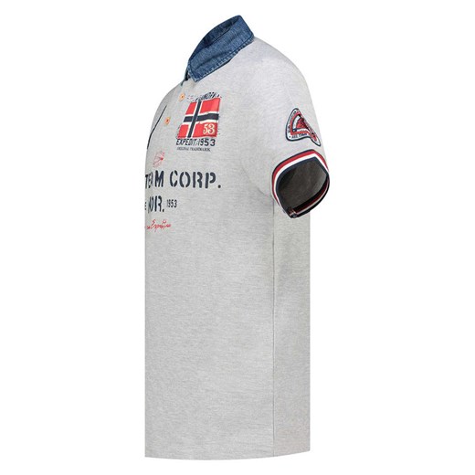 Szary t-shirt męski Geographical Norway