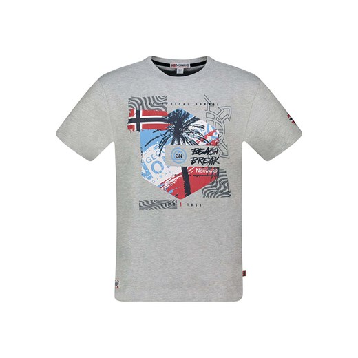 Geographical Norway Koszulka &quot;J-Break&quot; w kolorze szarym ze sklepu Limango Polska w kategorii T-shirty męskie - zdjęcie 184218049