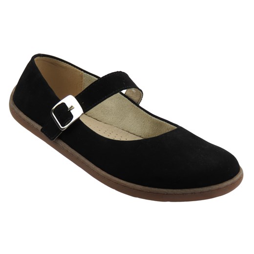 Barefoot skórzane minimalistyczne półbuty damskie czarne Nika Komfort 1445 ze sklepu ulubioneobuwie w kategorii Półbuty damskie - zdjęcie 184220965