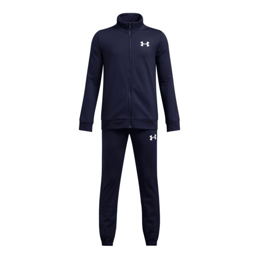 Chłopięcy dres komplet treningowy Under Armour UA Rival Knit Track Suit - czarny ze sklepu Sportstylestory.com w kategorii Dresy chłopięce - zdjęcie 184221199