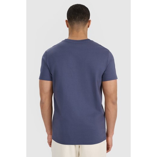 Męski t-shirt z nadrukiem 4F 4FRSS25TTSHM3002 - granatowy L Sportstylestory.com