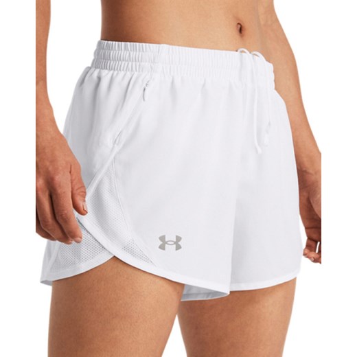 Damskie spodenki do biegania Under Armour UA Fly By 3\'\' Shorts - białe ze sklepu Sportstylestory.com w kategorii Szorty - zdjęcie 184221409