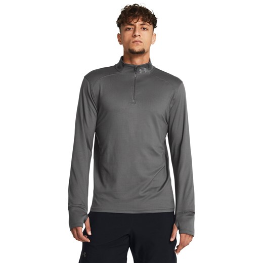 Męski longsleeve do biegania Under Armour UA Launch Pro 1/4 Zip - szary ze sklepu Sportstylestory.com w kategorii T-shirty męskie - zdjęcie 184221509