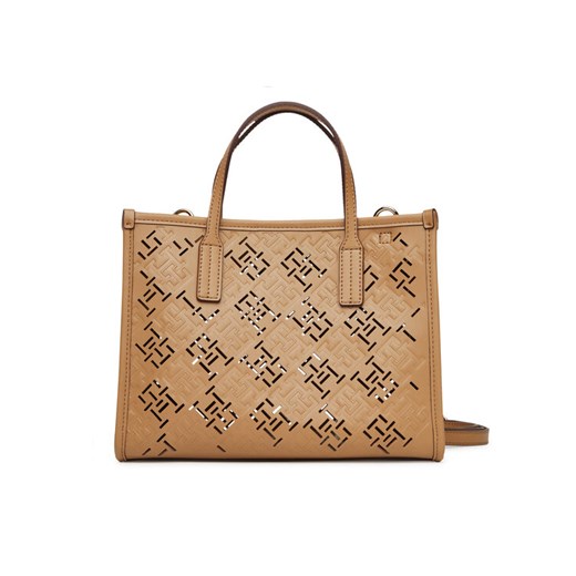 Torebka Tommy Hilfiger Th City Mini AW0AW17500 Brązowy ze sklepu eobuwie.pl w kategorii Kuferki - zdjęcie 184221756