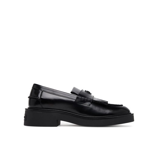 Loafersy Tommy Jeans Tjw Fringes Loafer EN0EN02790 Czarny ze sklepu eobuwie.pl w kategorii Lordsy damskie - zdjęcie 184221769