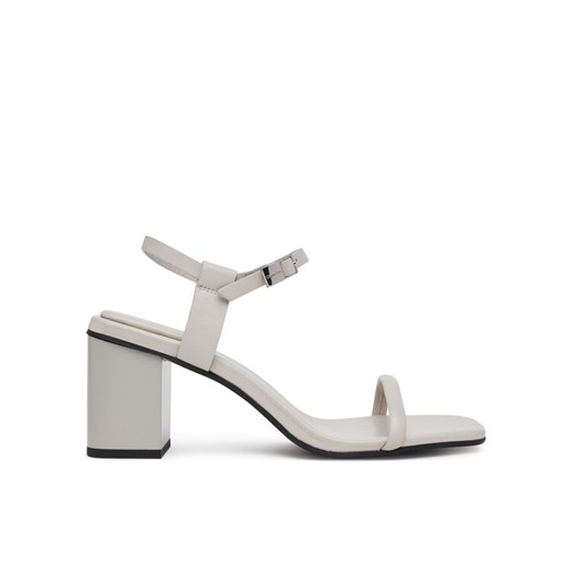 Sandały Calvin Klein Block Heel Sandal 75 Lth HW0HW02650 Szary ze sklepu eobuwie.pl w kategorii Sandały damskie - zdjęcie 184221776