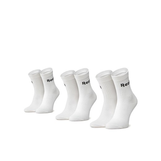 Zestaw 3 par wysokich skarpet damskich Reebok GH0332 r.37/39 Biały Reebok 37_39 eobuwie.pl