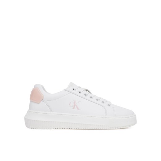 Sneakersy Calvin Klein Jeans Chunky Cupsole Ru Patch Lth Wn YW0YW01846 Biały ze sklepu eobuwie.pl w kategorii Buty sportowe damskie - zdjęcie 184221859