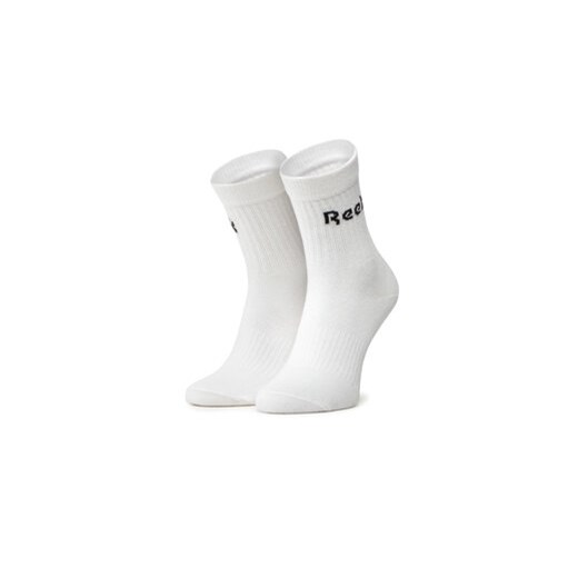 Reebok Zestaw 3 par wysokich skarpet damskich GH0332 r.37/39 Biały Reebok 37_39 MODIVO