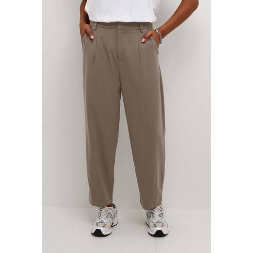 Kaffe Spodnie w kolorze jasnobrązowym Kaffe 40 wyprzedaż Limango Polska
