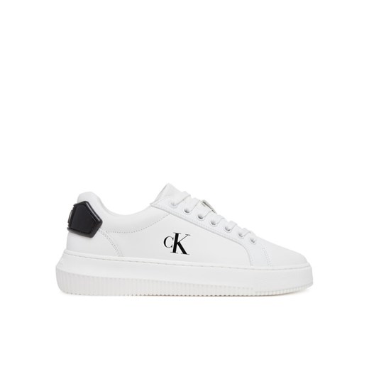 Sneakersy Calvin Klein Jeans Chunky Cupsole Ru Patch Lth Wn YW0YW01846 Biały ze sklepu eobuwie.pl w kategorii Buty sportowe damskie - zdjęcie 184227206