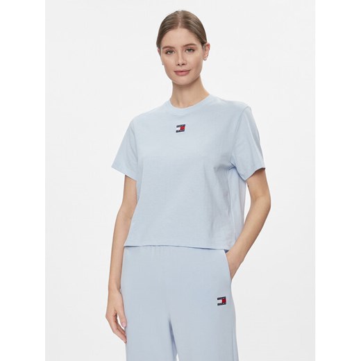 Tommy Jeans T-Shirt Badge DW0DW17391 Granatowy Boxy Fit ze sklepu MODIVO w kategorii Bluzki damskie - zdjęcie 184227946