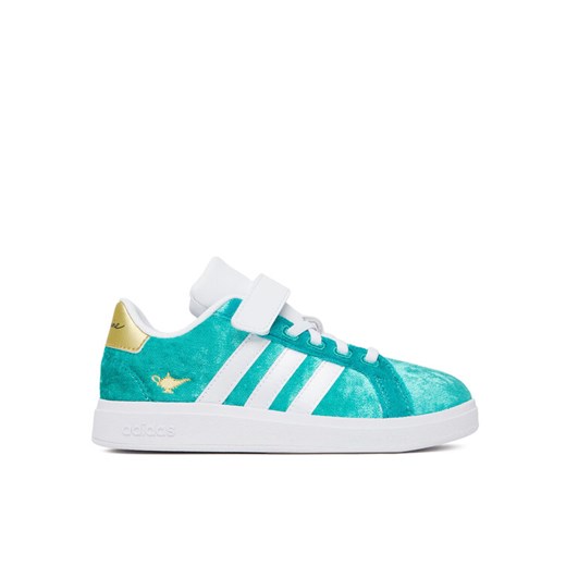 adidas Sneakersy Disney Jasmine Grand Court 2.0 JR4919 Turkusowy ze sklepu MODIVO w kategorii Buty sportowe dziecięce - zdjęcie 184227955