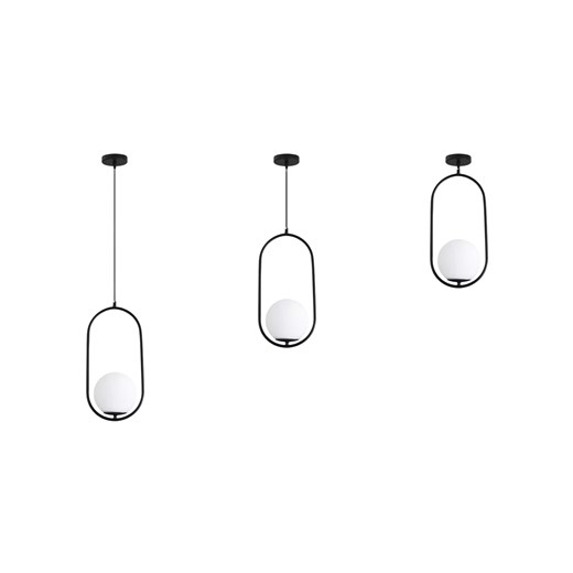 Designerska lampa wisząca OMEGA z mlecznobiałym kloszem ze szkła ze sklepu Lysne w kategorii Lampy wiszące - zdjęcie 184228867