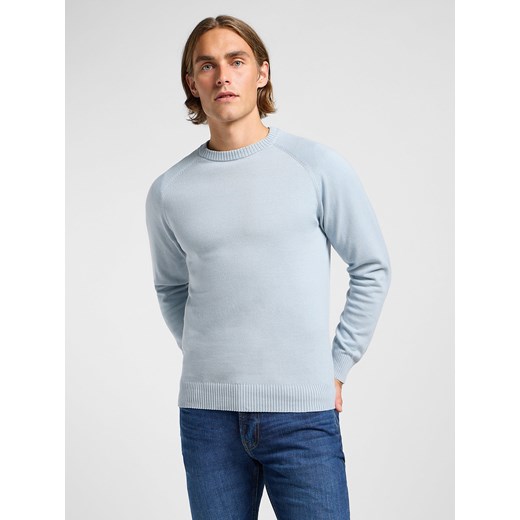 LEE MĘSKI SWETER LEE CLEAN RAGLAN SWEATER CONCRETE GRAY 112363891 ze sklepu YouNeedit.pl w kategorii Swetry męskie - zdjęcie 184229166
