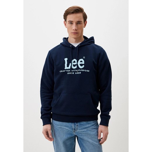 LEE MĘSKA BLUZA Z KAPTUREM LEE LOGO HOODIE EMPEROR NAVY 112358010 ze sklepu YouNeedit.pl w kategorii Bluzy męskie - zdjęcie 184229259