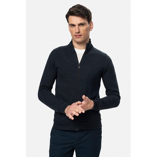 BLUZA LECERA ROZPINANY GRANATOWA Z BAWEŁNĄ ze sklepu Recman w kategorii Bluzy męskie - zdjęcie 184229308