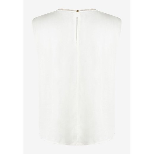 Bluzka damska biała More & z długimi rękawami z okrągłym dekoltem 