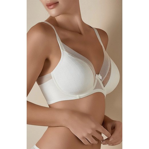 Biustonosz usztywniany perłowy Katia, Kolor perłowy, Rozmiar 80C, Selene Selene 80C promocja Intymna