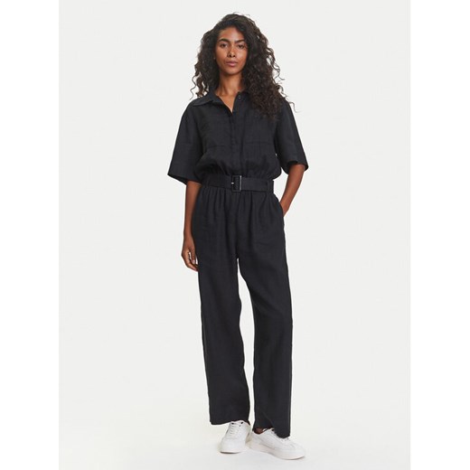 Tommy Hilfiger Kombinezon Ess WW0WW47168 Czarny Regular Fit ze sklepu MODIVO w kategorii Kombinezony damskie - zdjęcie 184231756