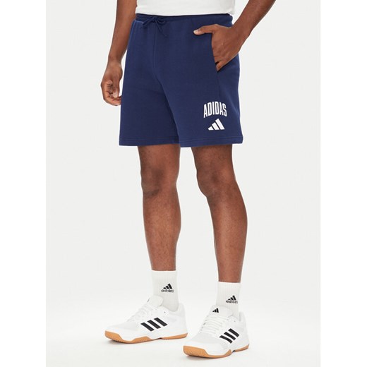 adidas Szorty sportowe Collegiate JM1728 Niebieski Regular Fit ze sklepu MODIVO w kategorii Spodenki męskie - zdjęcie 184231766