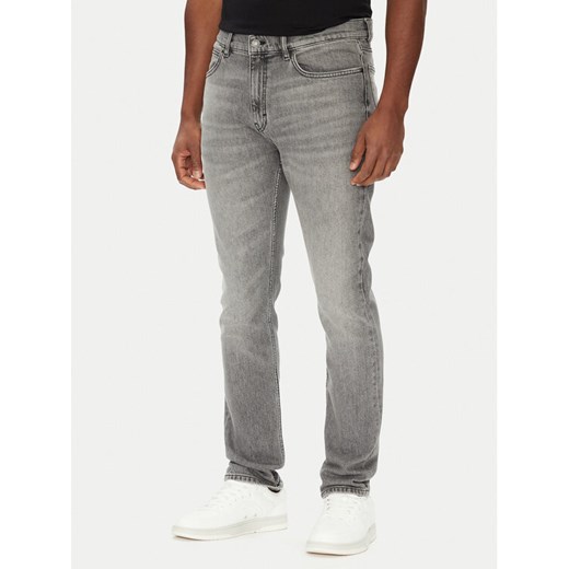 HUGO Jeansy 50542701 Szary Slim Fit ze sklepu MODIVO w kategorii Jeansy męskie - zdjęcie 184231778