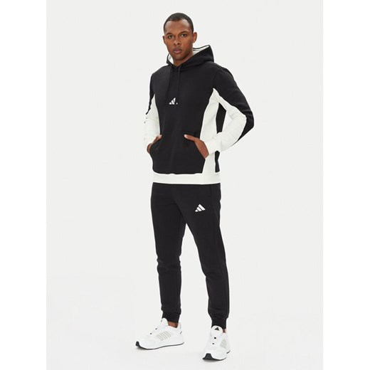 adidas Dres Fleece Colorblock KB5264 Czarny Regular Fit ze sklepu MODIVO w kategorii Dresy męskie - zdjęcie 184231785