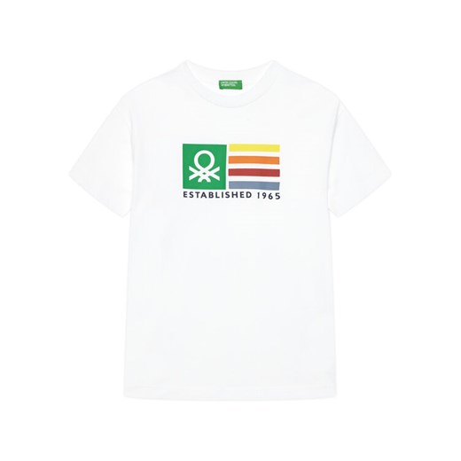 United Colors Of Benetton T-Shirt 3I1XC10N3 Biały Regular Fit ze sklepu MODIVO w kategorii T-shirty chłopięce - zdjęcie 184231848