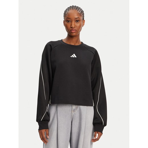 adidas Bluza Stadium 3-Stripes JL6996 Czarny Loose Fit ze sklepu MODIVO w kategorii Bluzy damskie - zdjęcie 184231857