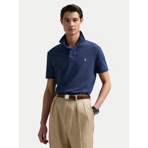 Polo Ralph Lauren Polo 710536856459 Granatowy Slim Fit ze sklepu MODIVO w kategorii T-shirty męskie - zdjęcie 184231866