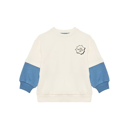 United Colors Of Benetton Bluza 3UNIG10I5 Beżowy Regular Fit ze sklepu MODIVO w kategorii Bluzy chłopięce - zdjęcie 184231915