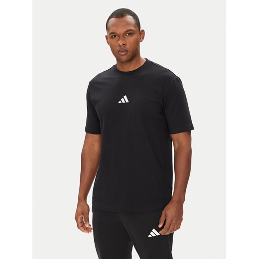 adidas T-Shirt Essentials Small Logo JE9024 Czarny Regular Fit ze sklepu MODIVO w kategorii T-shirty męskie - zdjęcie 184231948