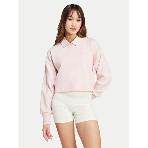 adidas Bluza ALL SZN French Terry IY6795 Różowy Regular Fit ze sklepu MODIVO w kategorii Bluzy damskie - zdjęcie 184233545