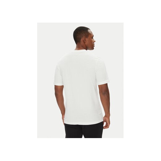 T-shirt męski biały Adidas na wiosnę z krótkim rękawem