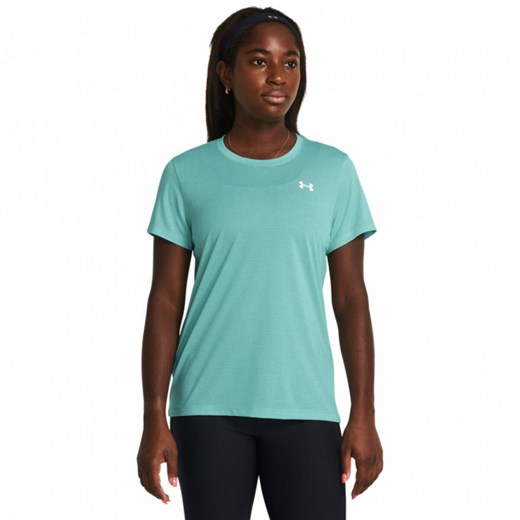 Damska koszulka treningowa Under Armour Tech Bubble SSC - niebieska ze sklepu Sportstylestory.com w kategorii Bluzki damskie - zdjęcie 184234167