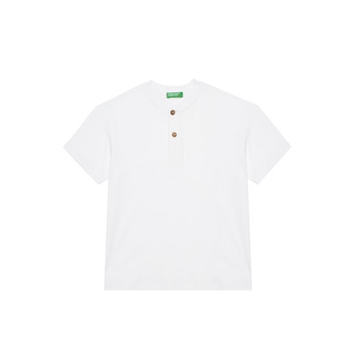 United Colors Of Benetton T-Shirt 3F4JC10NN Biały Regular Fit ze sklepu MODIVO w kategorii T-shirty chłopięce - zdjęcie 184235068