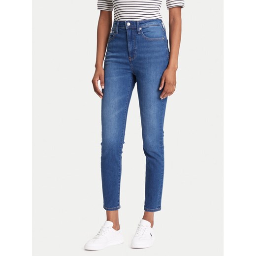 Calvin Klein Jeans Jeansy LV047B773G Granatowy Skinny Fit ze sklepu MODIVO w kategorii Jeansy damskie - zdjęcie 184235115