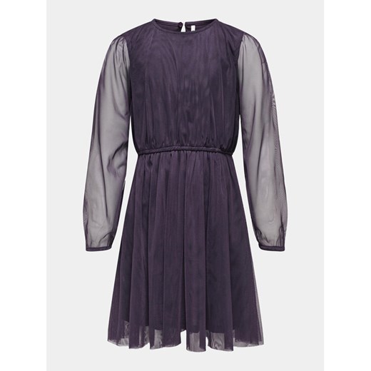 Kids ONLY Sukienka elegancka 15307285 Fioletowy Regular Fit ze sklepu MODIVO w kategorii Sukienki dziewczęce - zdjęcie 184235145
