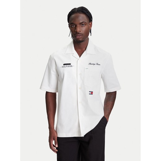 Tommy Hilfiger Koszula F1 Movie Mechanics MW0MW41476 Écru Boxy Fit ze sklepu MODIVO w kategorii Koszule męskie - zdjęcie 184235156